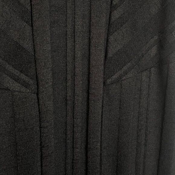 Gap Small Dress Black Lined Ribbed Sleeveless Panel Texture Above Knee Office - Picture 6 of 8